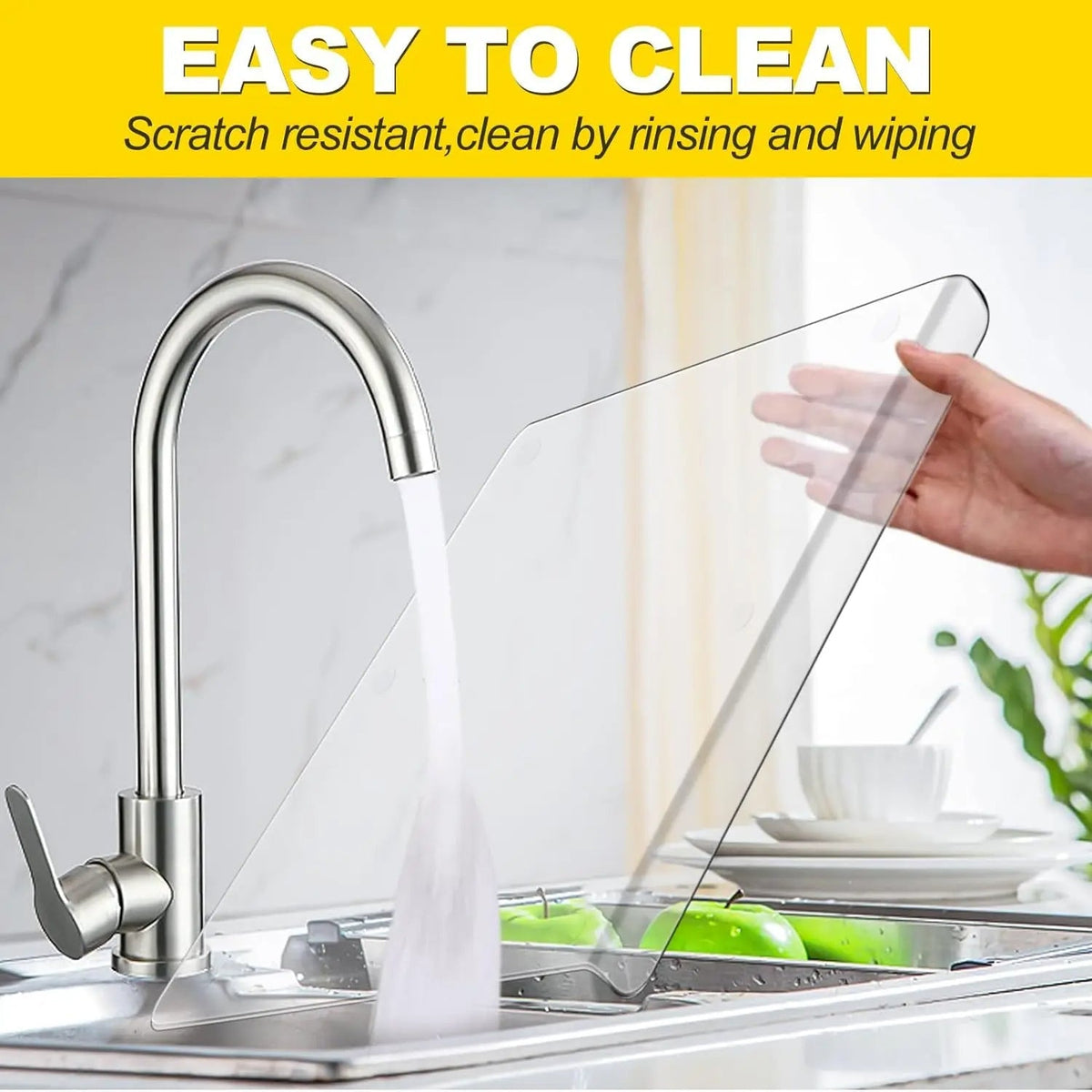 Sleek Acrylic Chopping Board with Protective Edge