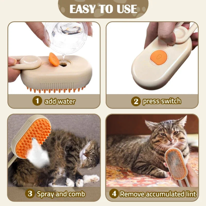 All-in-One Pet Grooming Tool for Cats and Dogs