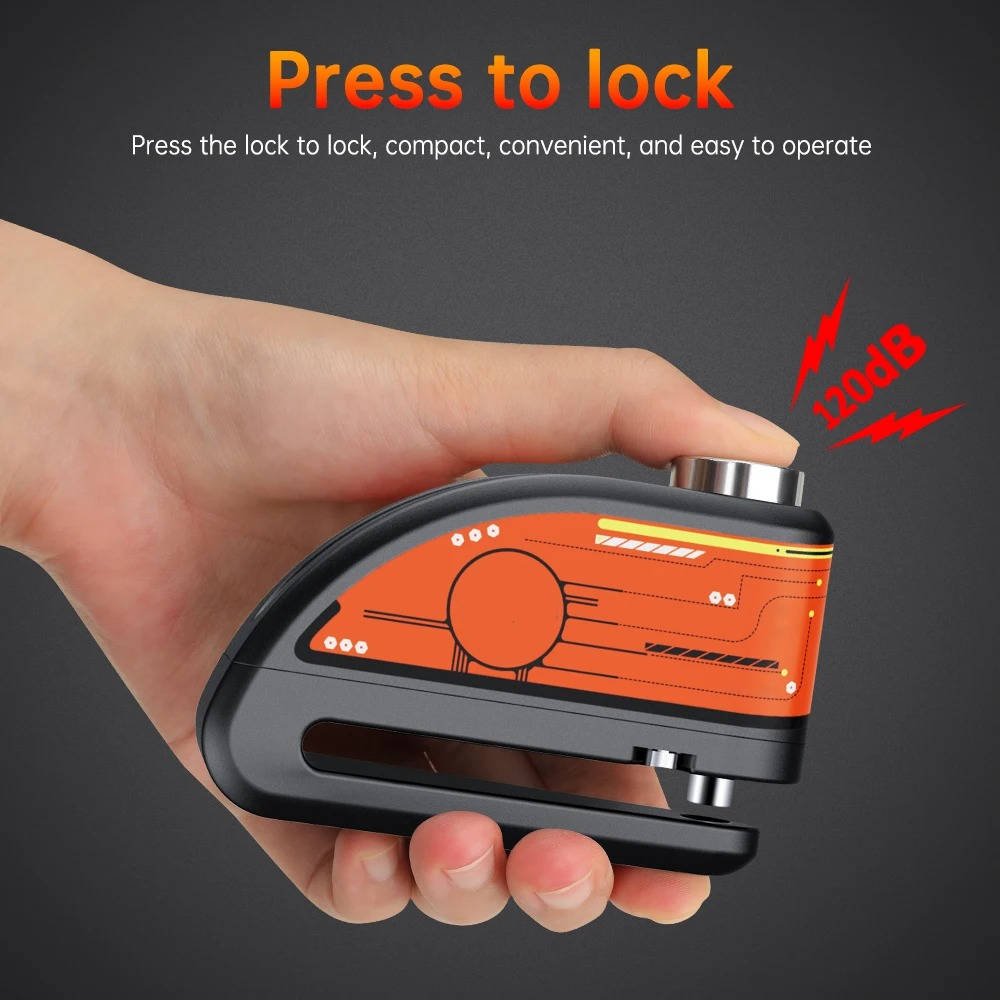 SecureRide Disc Lock with Alarm System