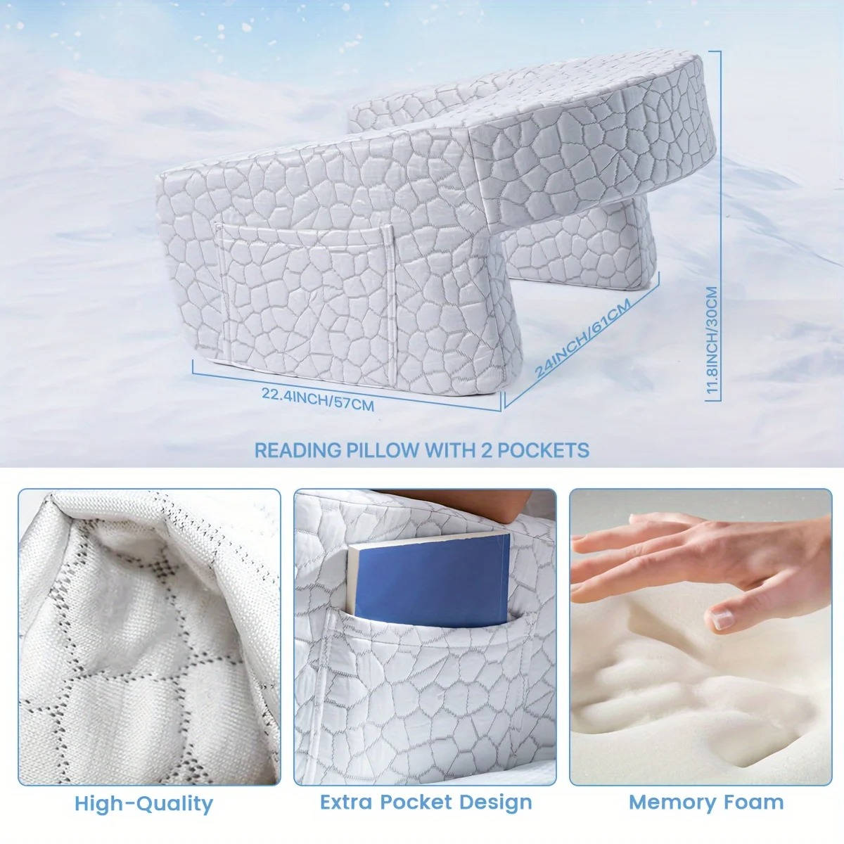 Cozy Support Pillow for Relaxation and Reading