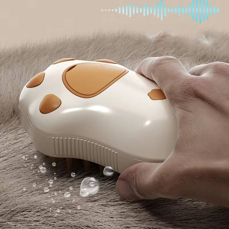 Steam-Infused Grooming Brush for Dogs
