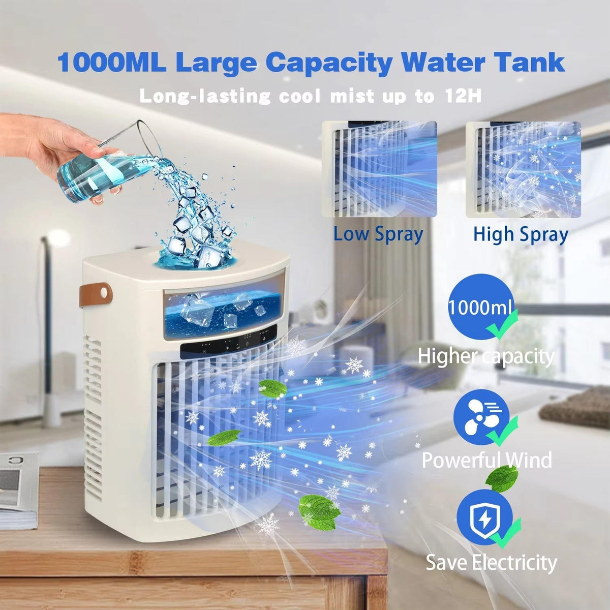 Compact Personal Air Cooler with Advanced Mist Technology