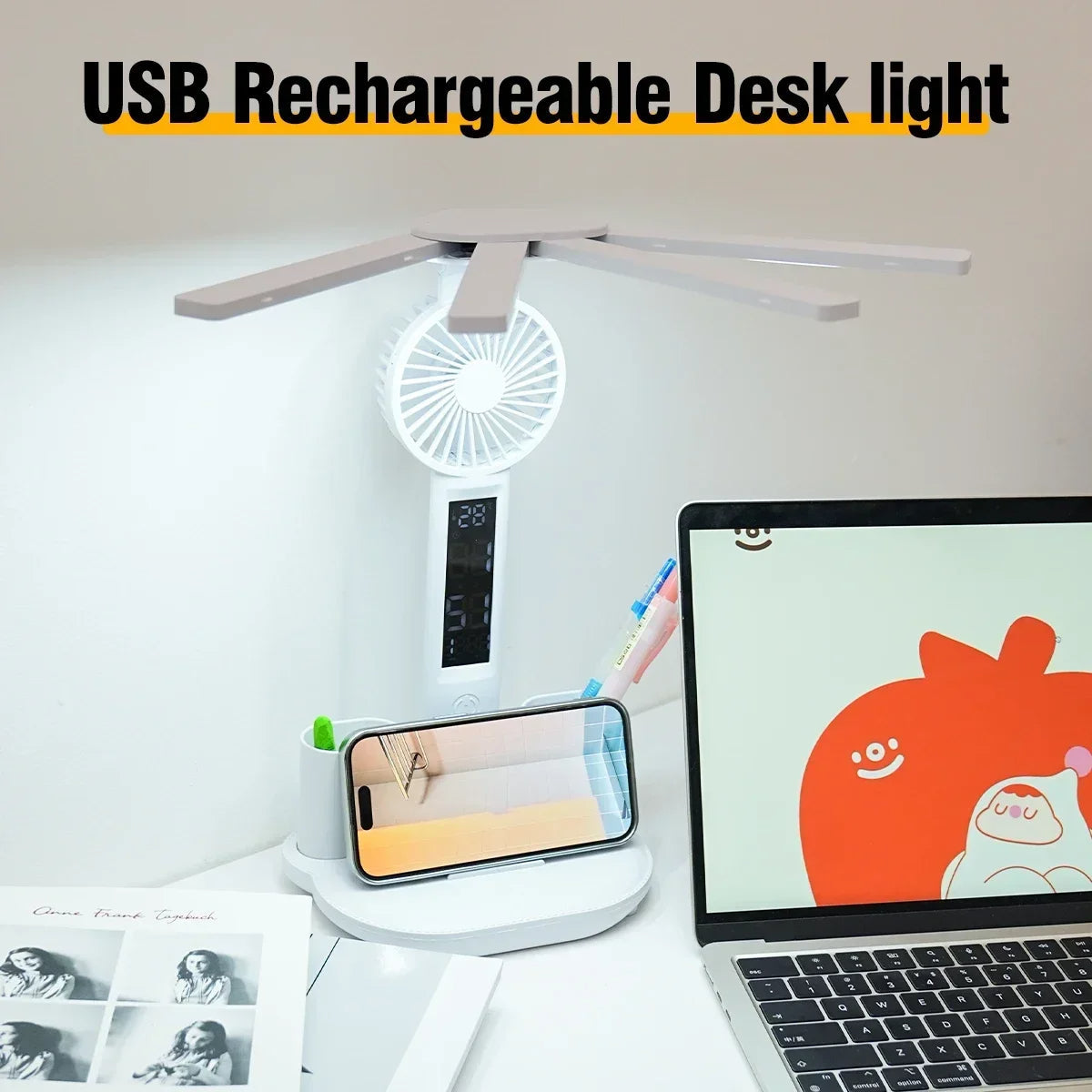 Versatile 3-in-1 Smart Desk Lamp with LED Display