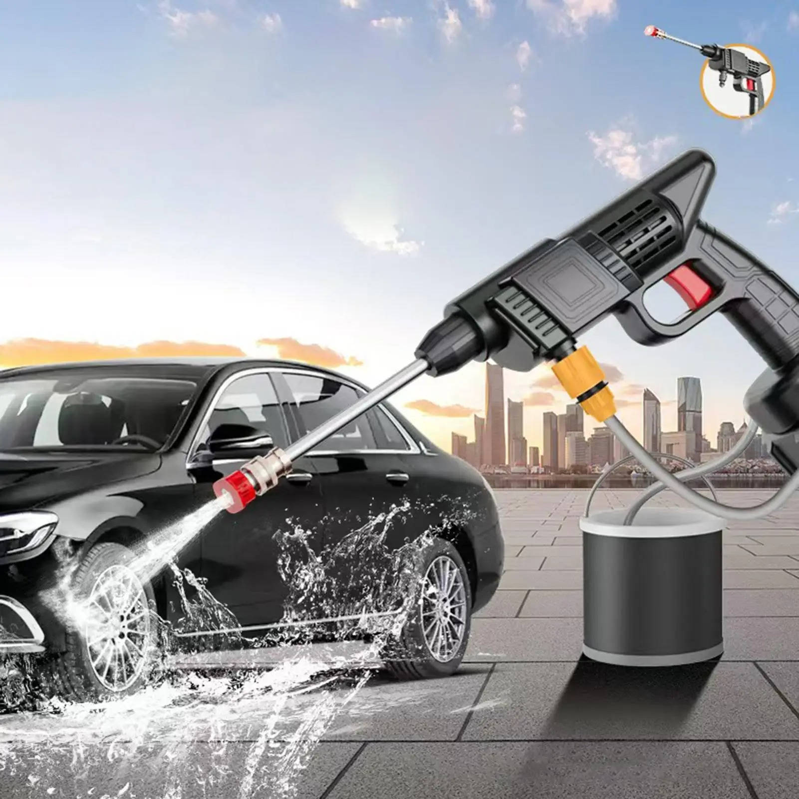 Rechargeable Portable Power Spray Gun for Effortless Cleaning