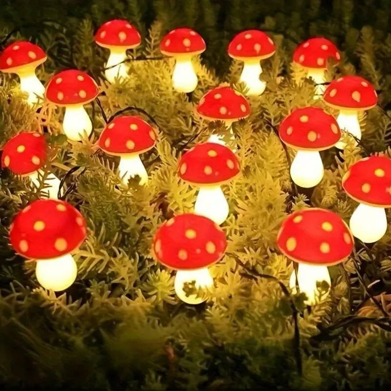 Enchanting Solar Mushroom Lights for Outdoor Ambiance