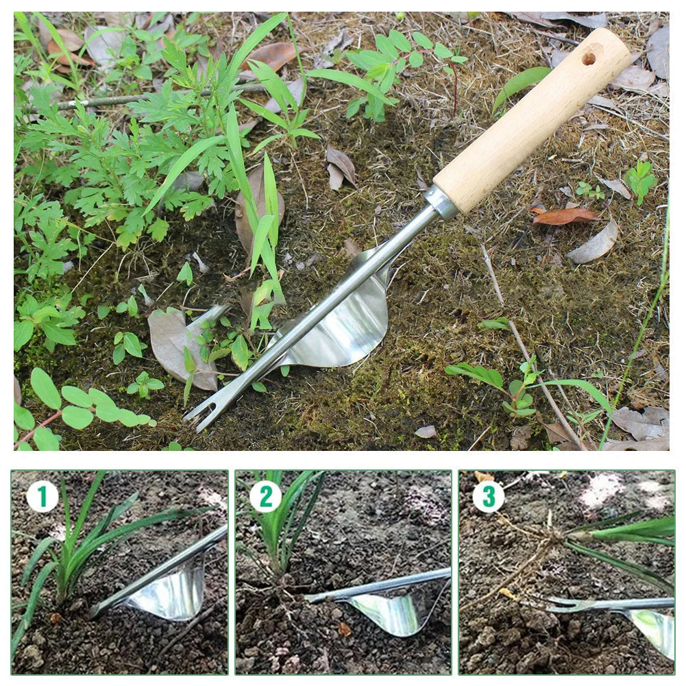 Ergonomic Deep-Root Weed Remover with Extended Handle