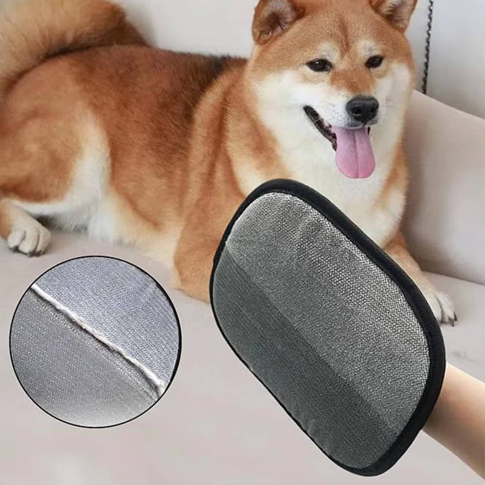 2-Pack Pet Grooming Glove Set for Effortless Hair Removal
