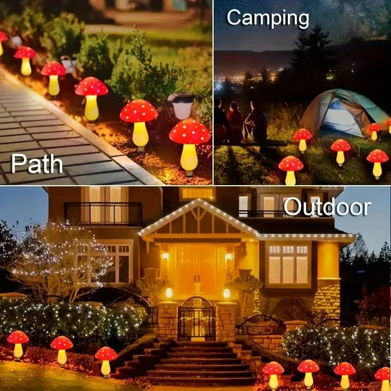 Enchanting Solar Mushroom Lights for Outdoor Ambiance
