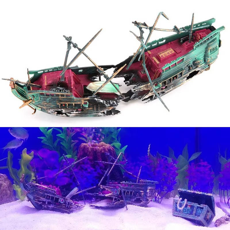 Stunning Underwater Boat Decor for Aquariums