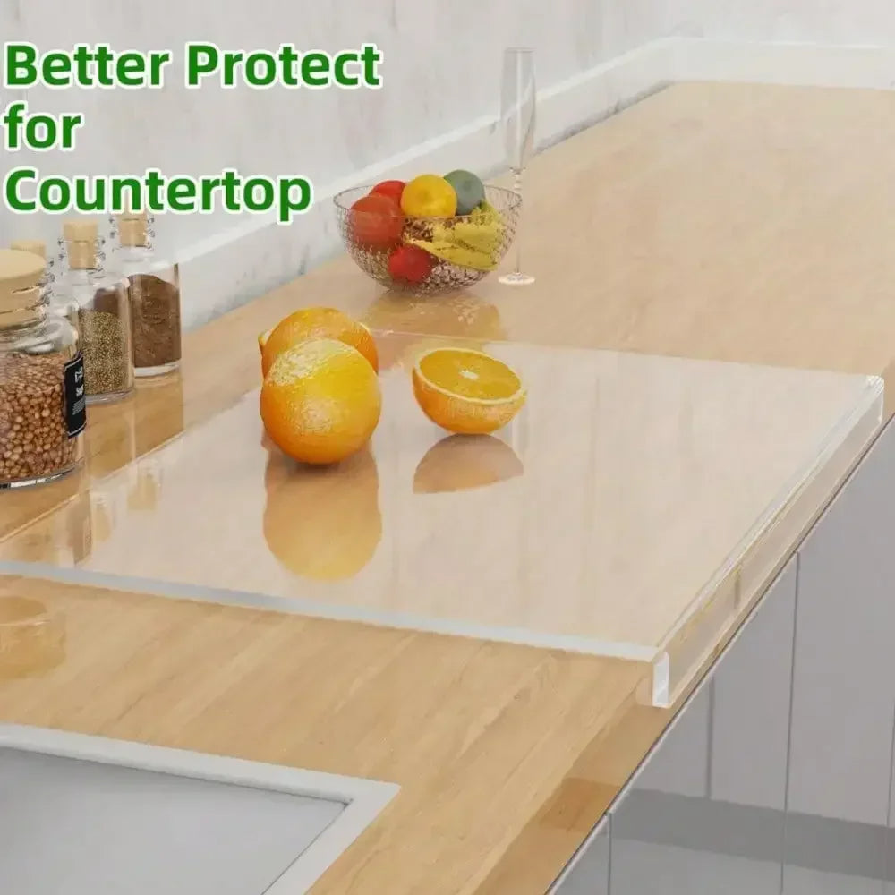 Sleek Acrylic Chopping Board with Protective Edge