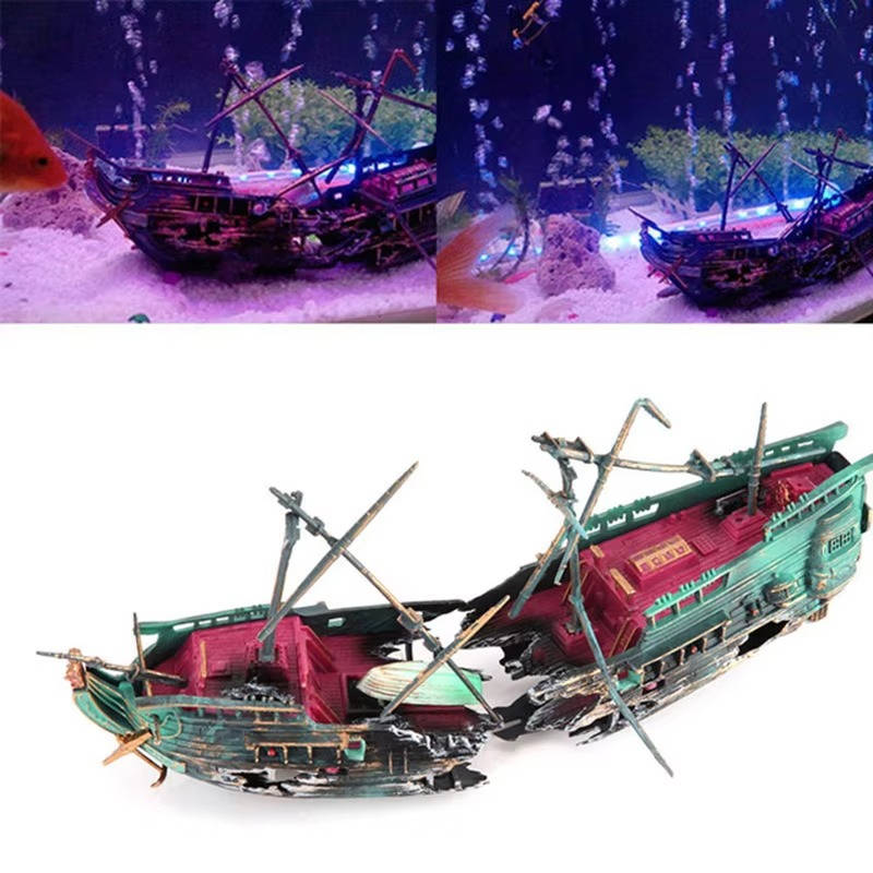Stunning Underwater Boat Decor for Aquariums