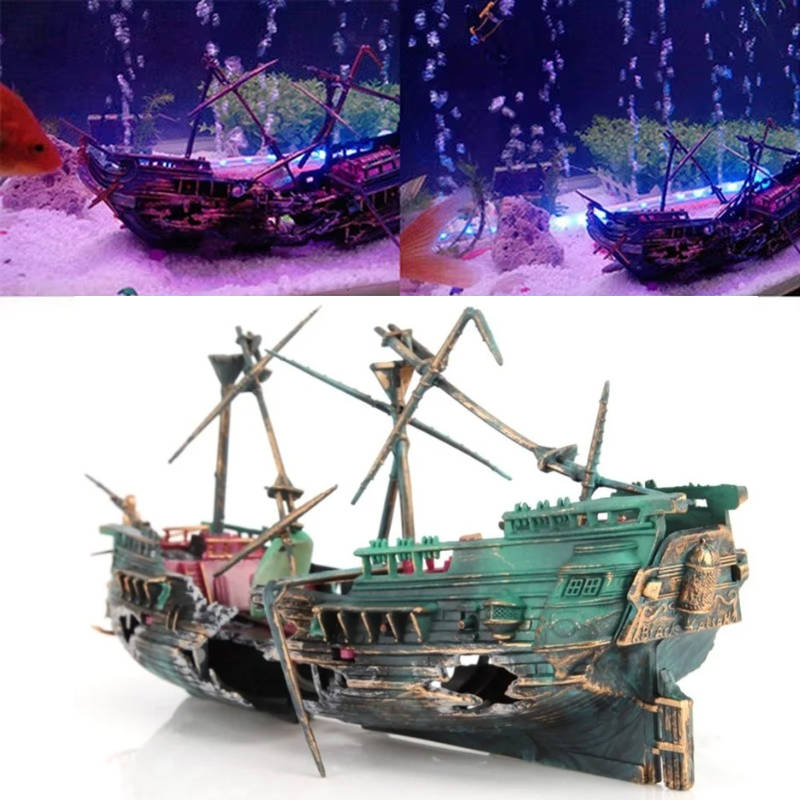 Stunning Underwater Boat Decor for Aquariums