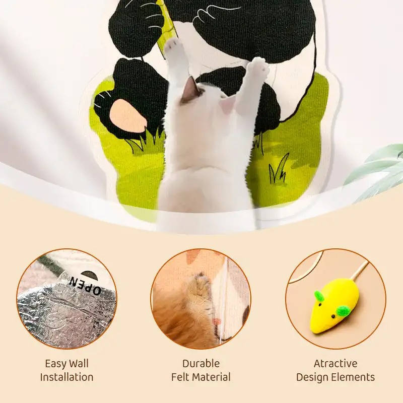 Vertical Cat Scratching Station for Wall Mounting