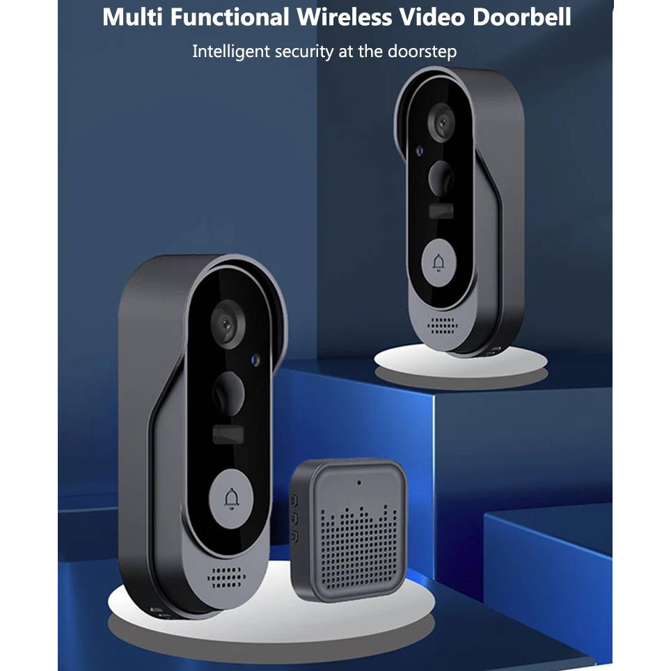 Smart Wireless Video Doorbell – No Fees, Full HD View