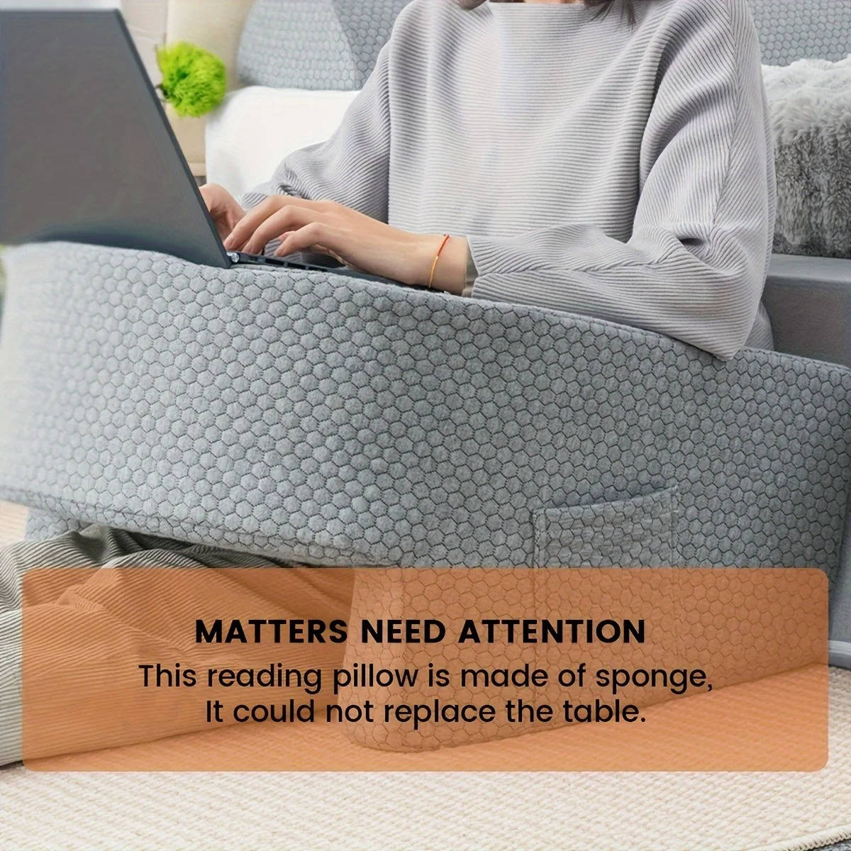 Cozy Support Pillow for Relaxation and Reading