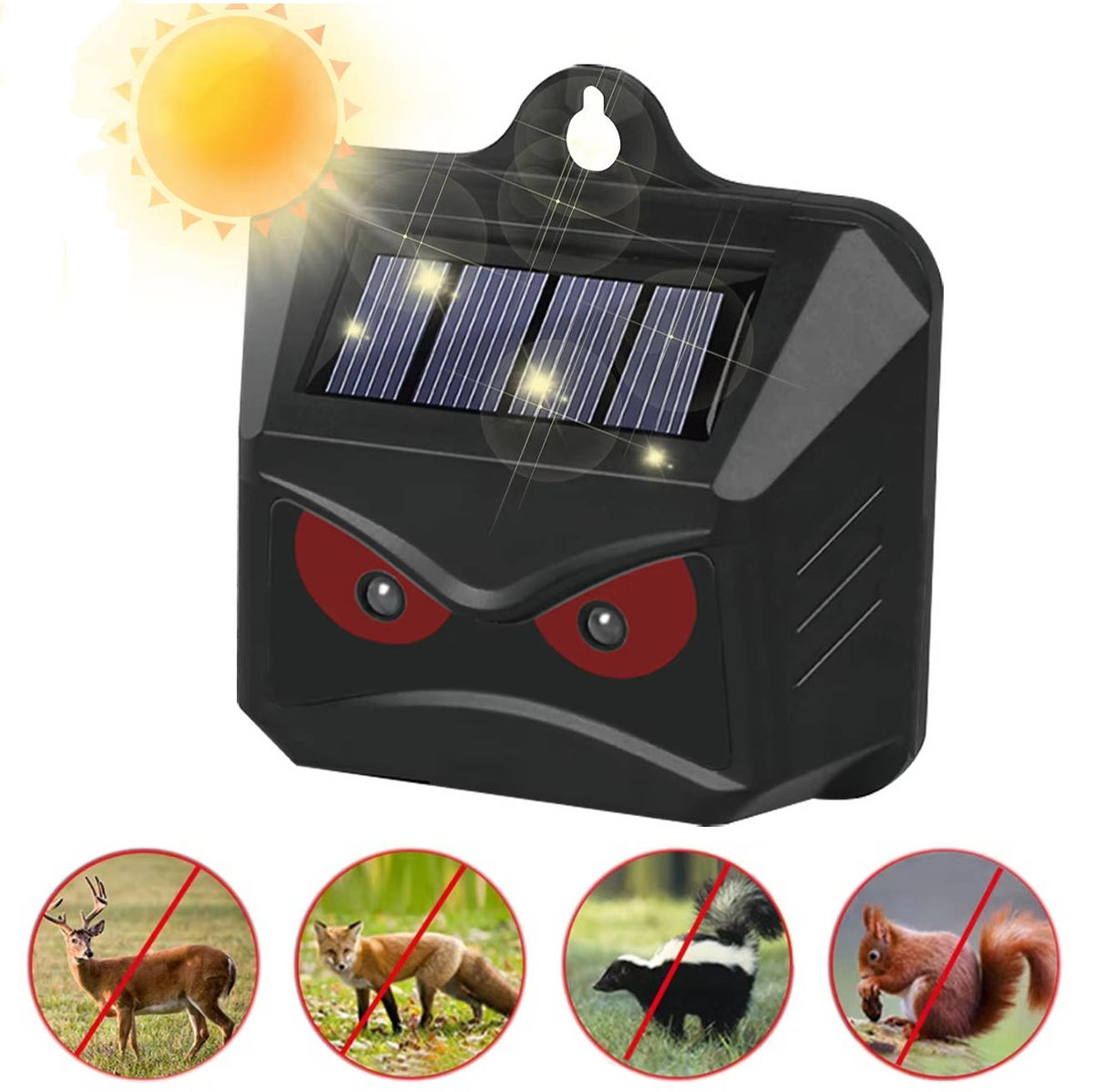 2-Pack Eco-Friendly Solar Ultrasonic Pest Deterrent