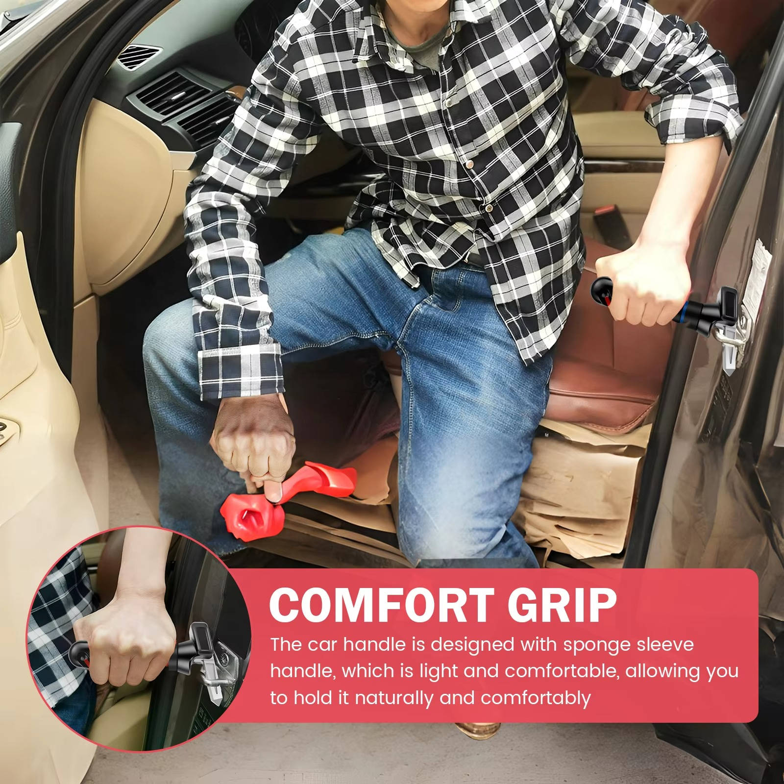 Sturdy Car Exit Assist Handle - 2 Pack