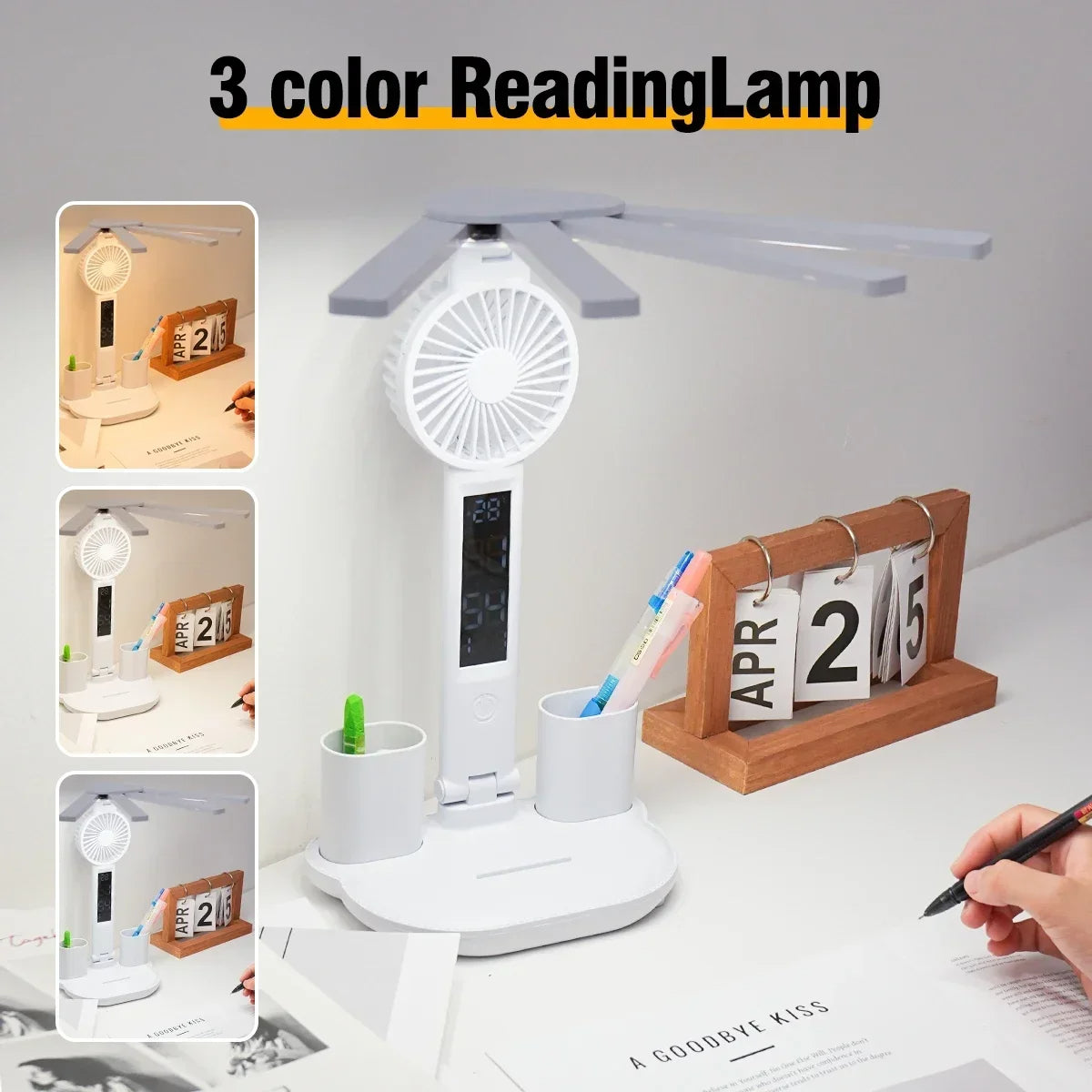 Versatile 3-in-1 Smart Desk Lamp with LED Display