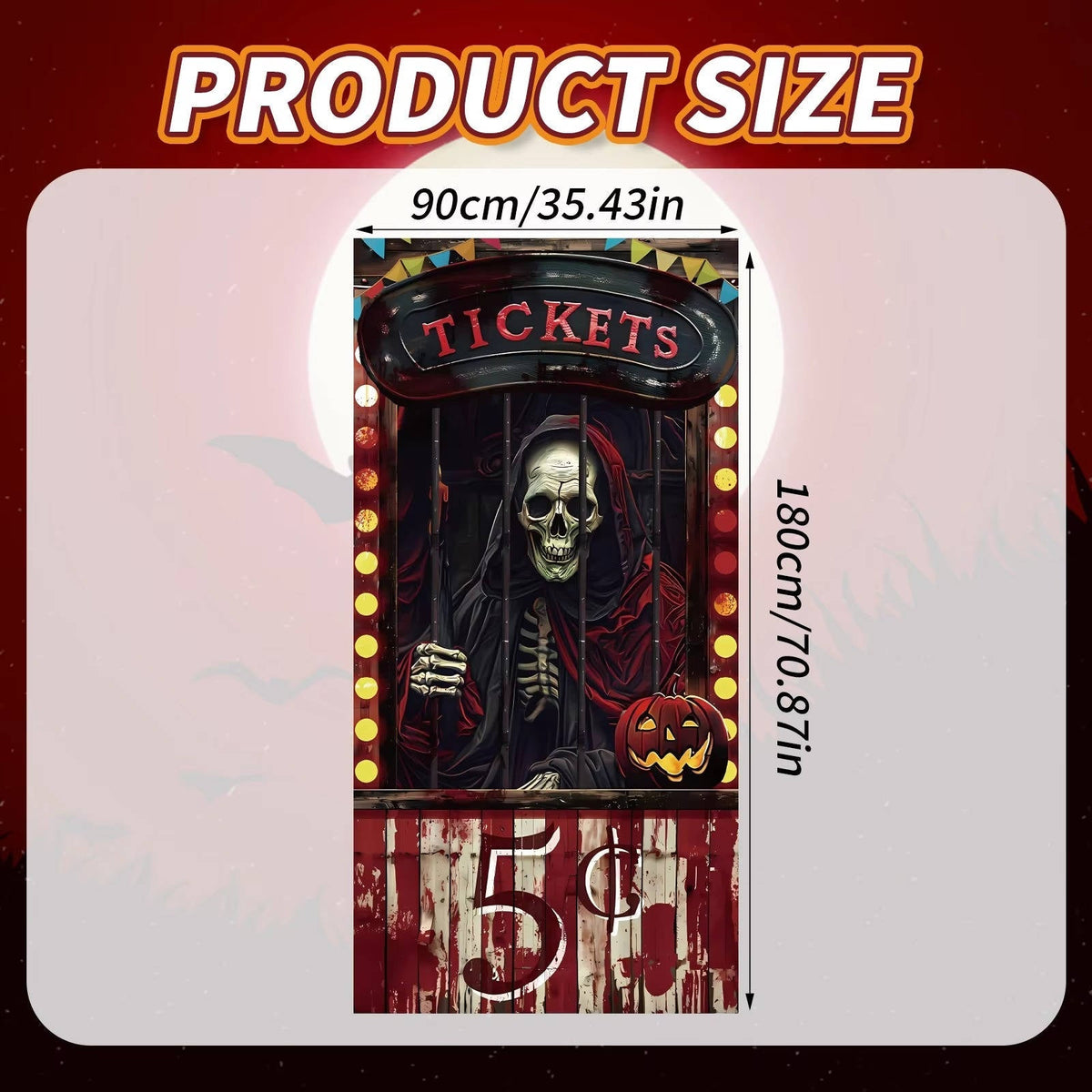 Terrifying Circus-Themed Halloween Door Banner