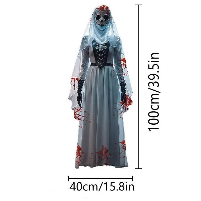 Spooktacular Outdoor Halloween Bride Decoration