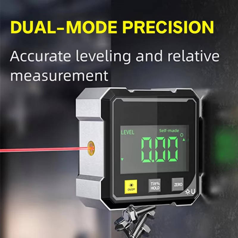 Precision Angle Measurement Tool with Integrated Laser Level