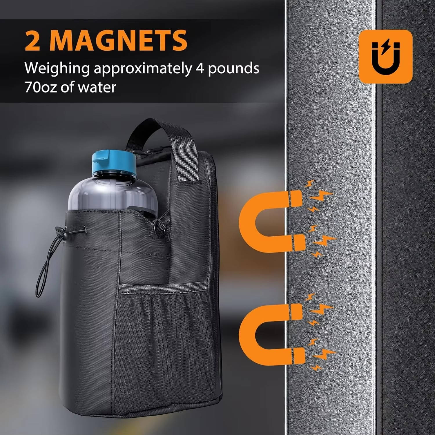 Compact Fitness Bag with Magnetic Grip