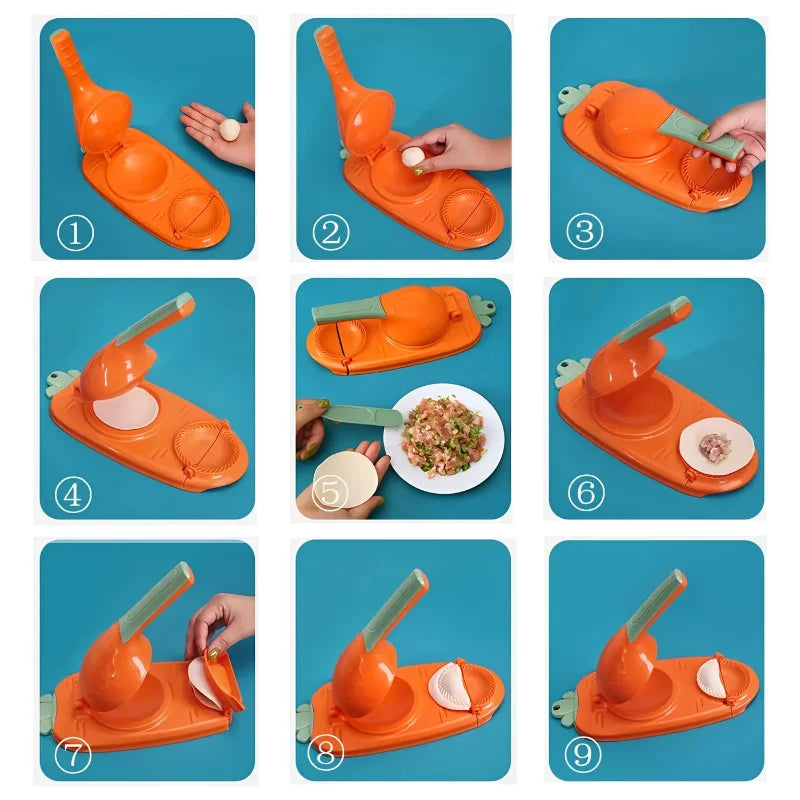 Dual-Function Dumpling Press for Effortless Cooking