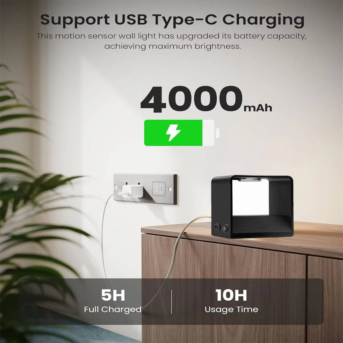 Smart Motion-Activated Wall Light with Remote Control