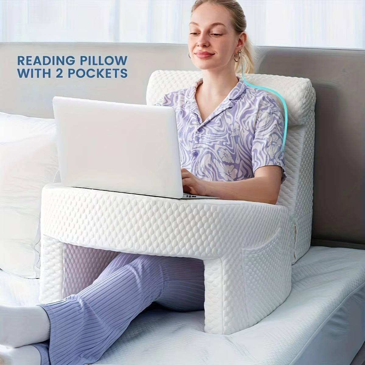Cozy Support Pillow for Relaxation and Reading