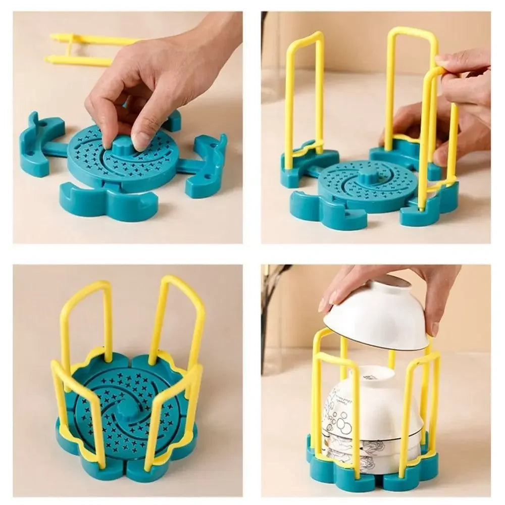 Expandable Dish Drying Rack for Efficient Kitchen Storage