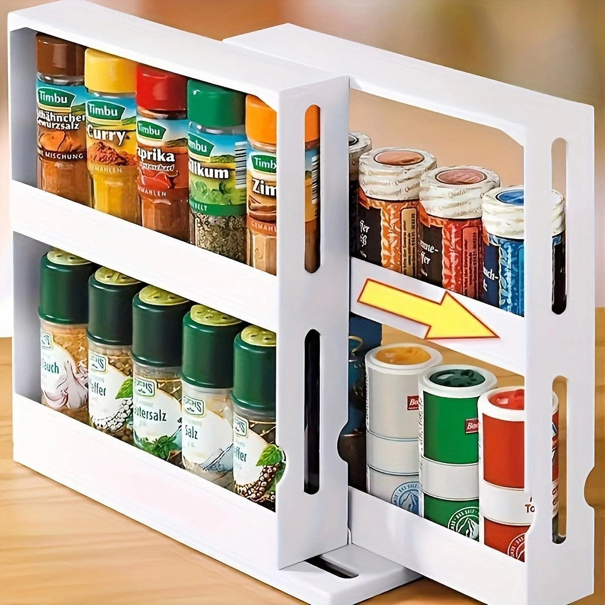 Stylish Kitchen Spice Carousel for Easy Access