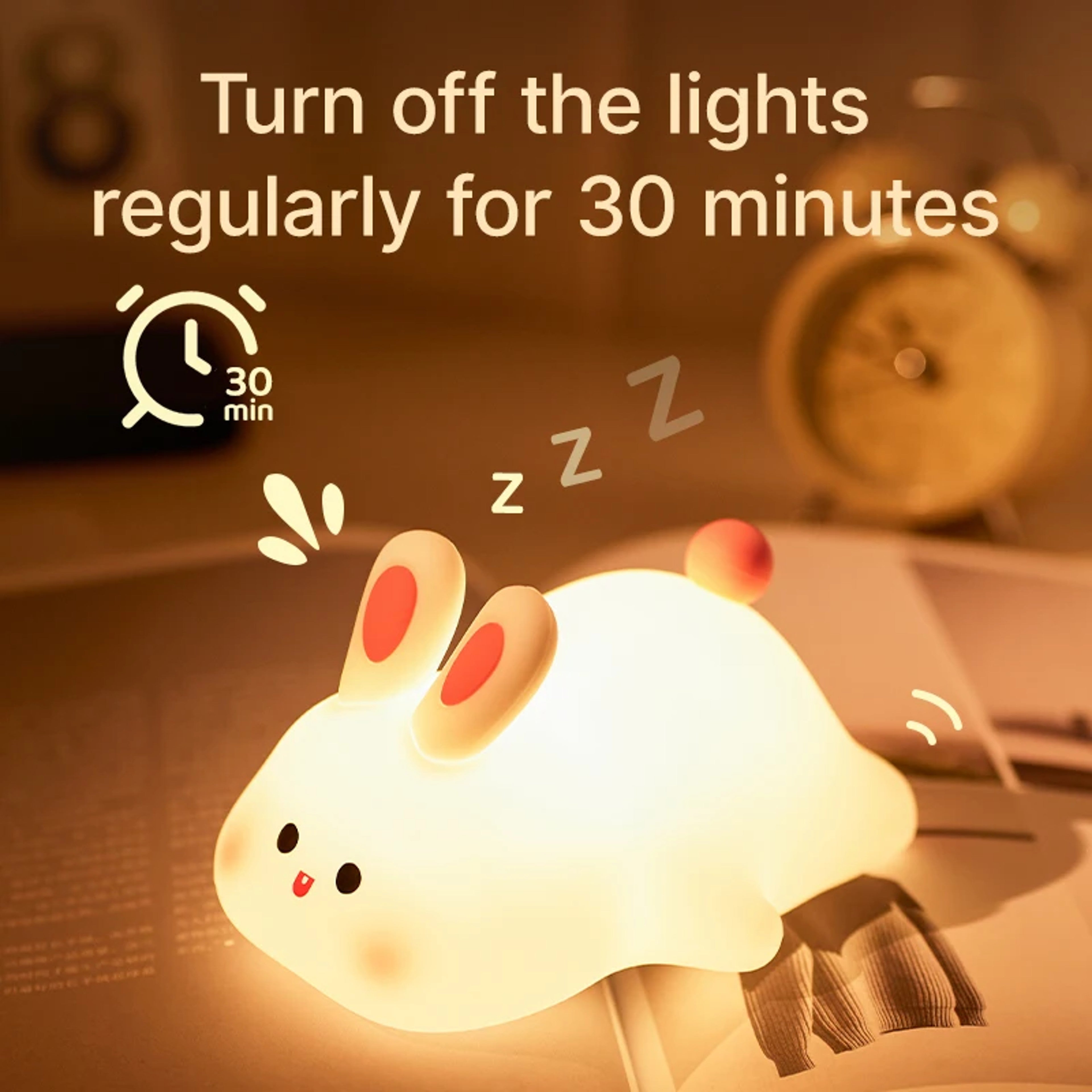 Bunny Glow Night Lantern – Rechargeable Silicone Lamp for Kids