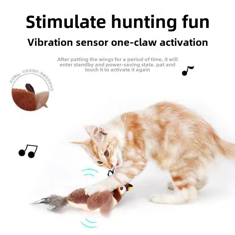 Engaging Bird Mimicking Cat Plaything for Active Felines