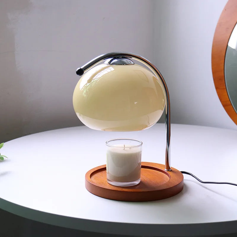 Chic Glass Candle Warmer Lamp for Fragrant Ambiance