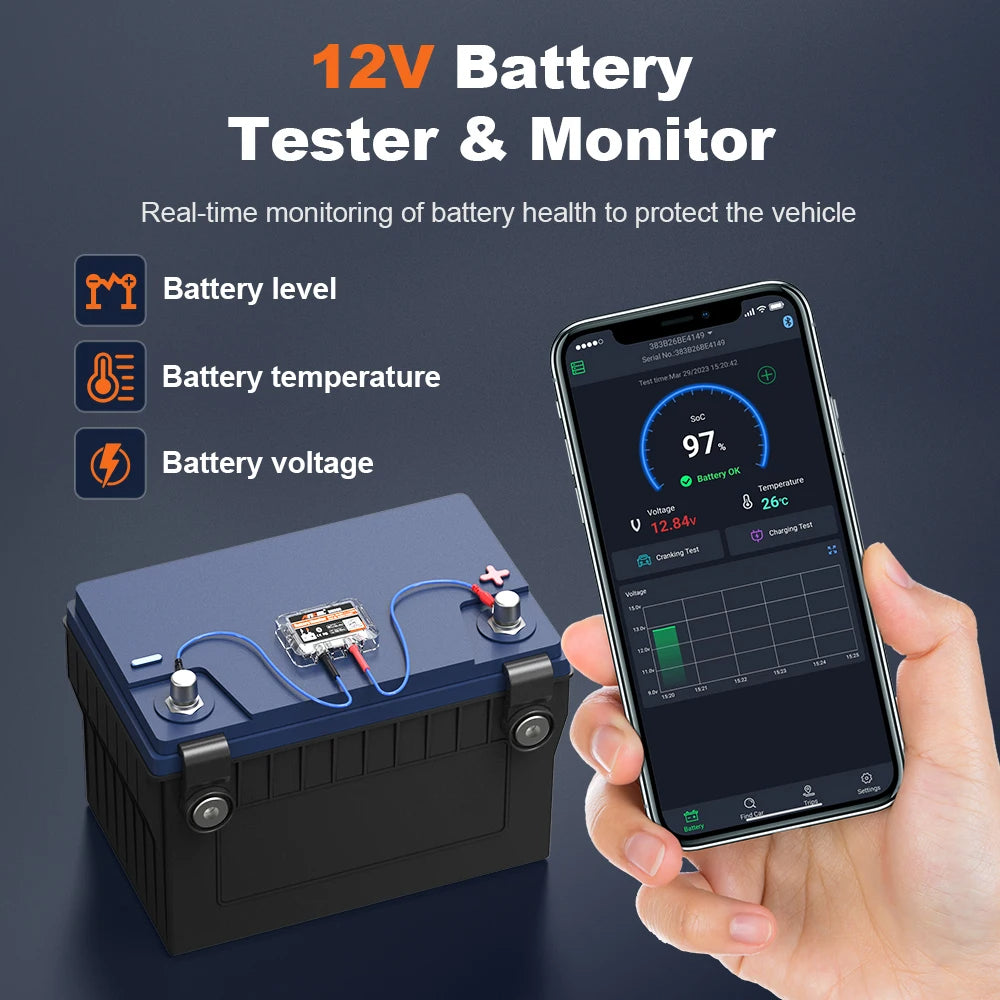 Smart Battery Analyzer with Bluetooth Connectivity
