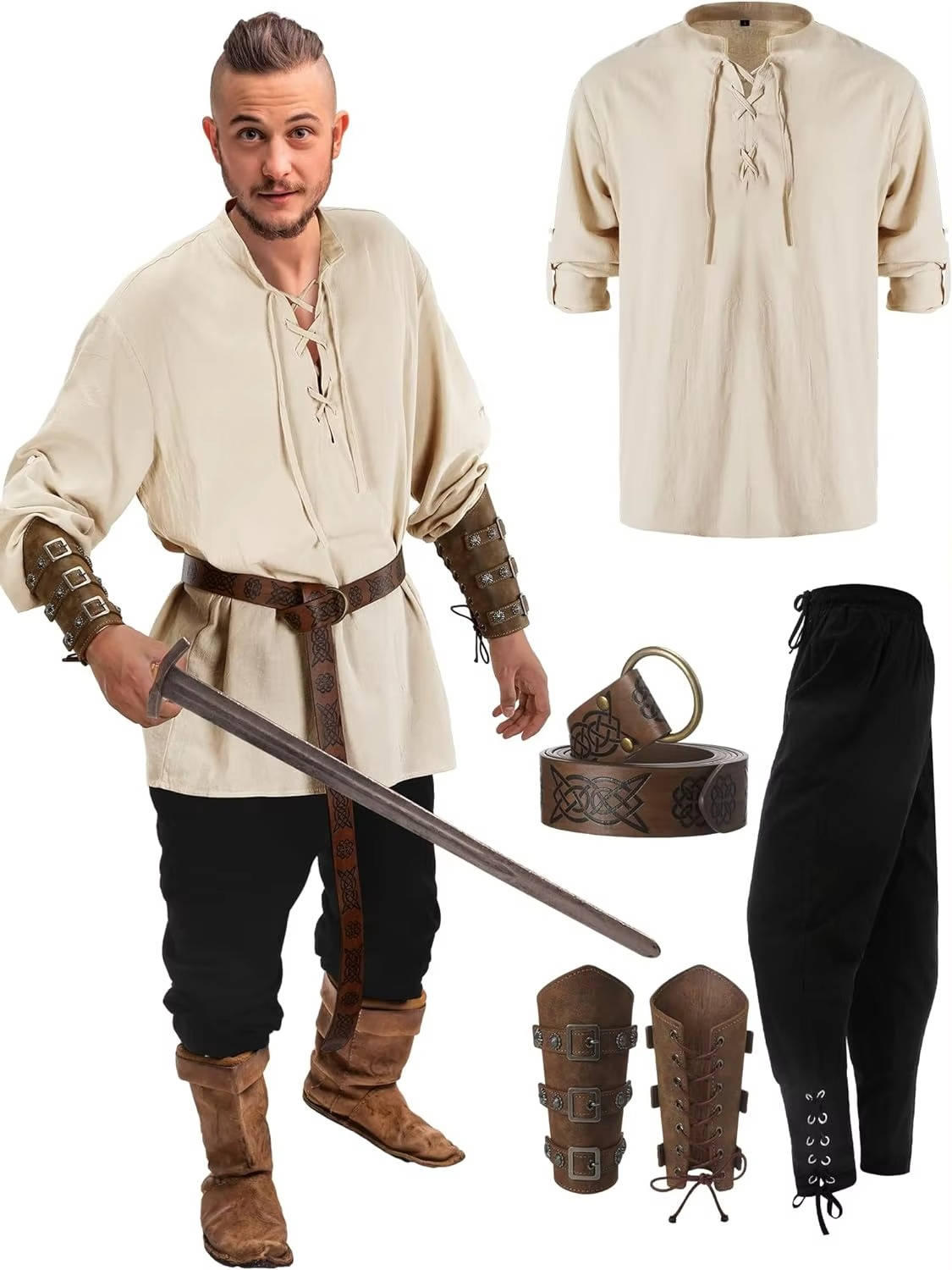 Men's 4-Piece Legendary Costume Set for Themed Events