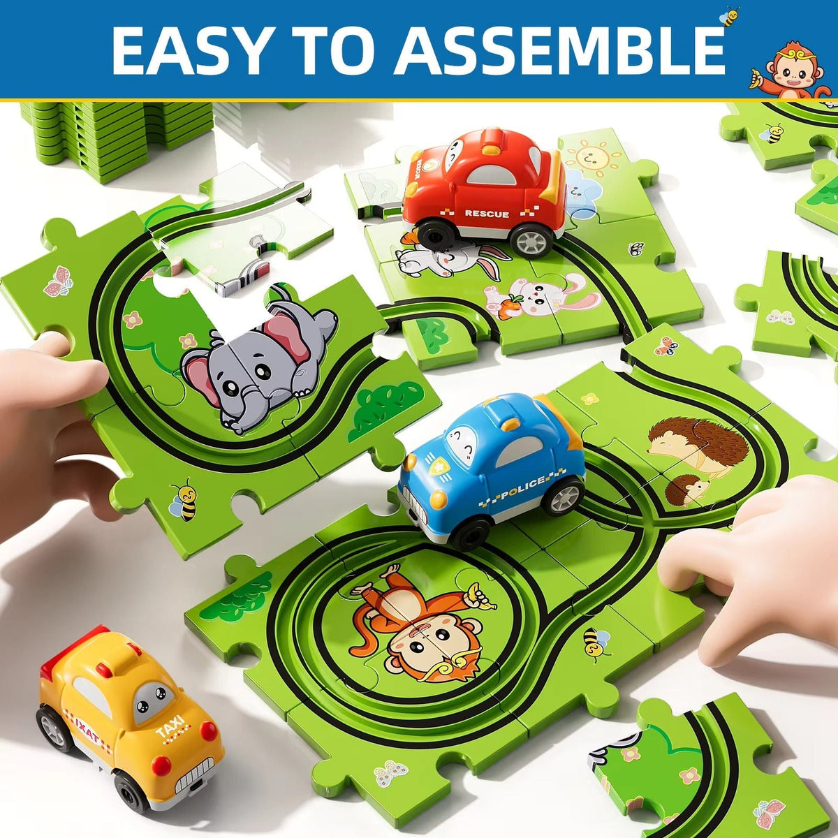 Interactive Animal Track Puzzle Set for Kids
