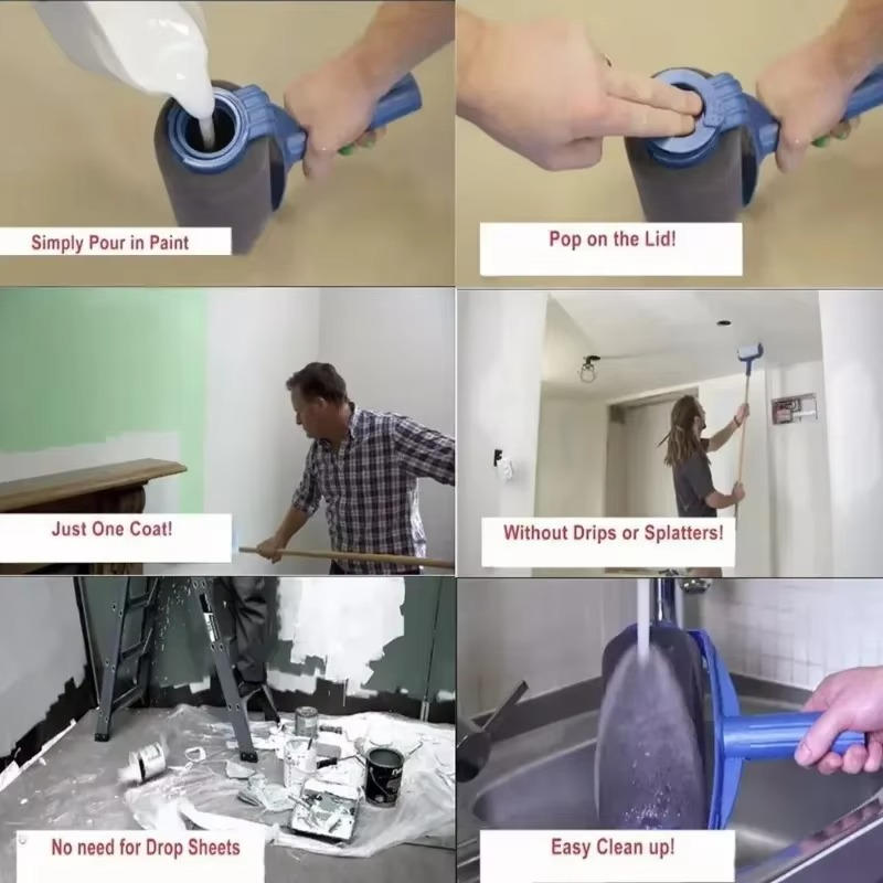 Effortless Paint Roller with Built-in Primer