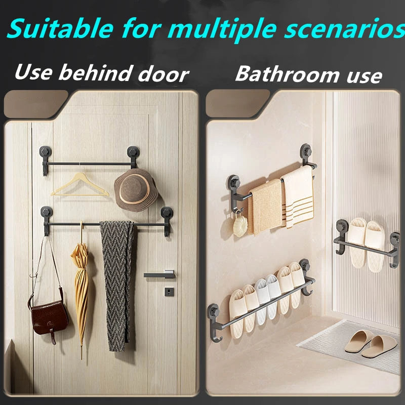 Suction-Cup Towel Holder for Effortless Bathroom Organization