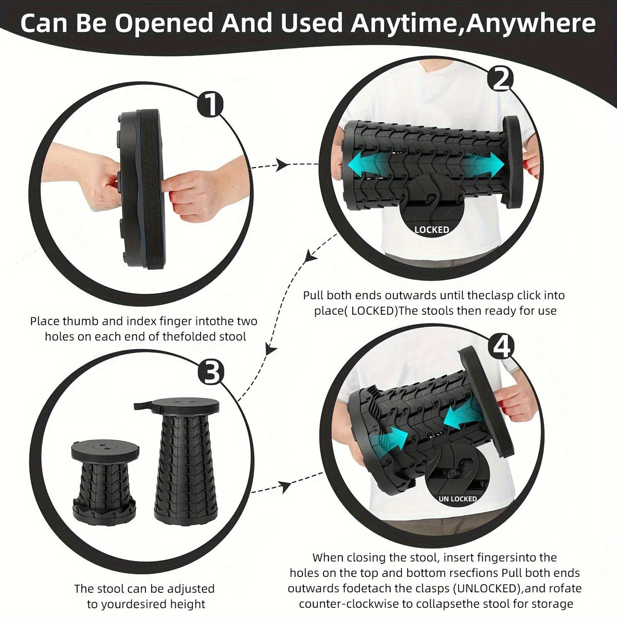 Compact Telescopic Seat – Your Ideal Outdoor Companion