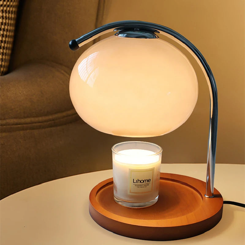 Chic Glass Candle Warmer Lamp for Fragrant Ambiance