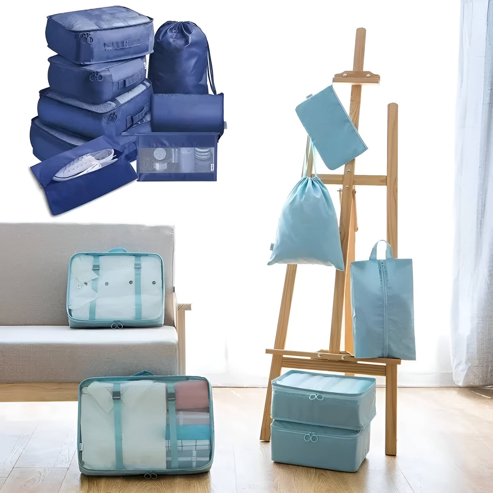 Ultimate Travel Storage Set with 7 Versatile Cubes