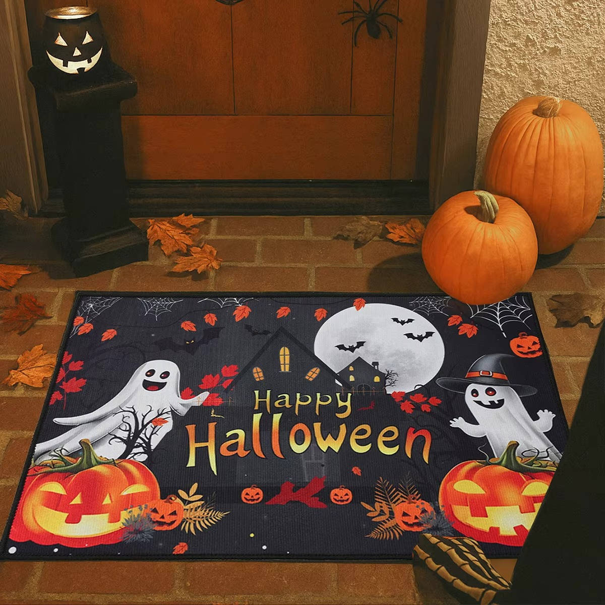 Spooky Welcome Mat for Seasonal Festivities