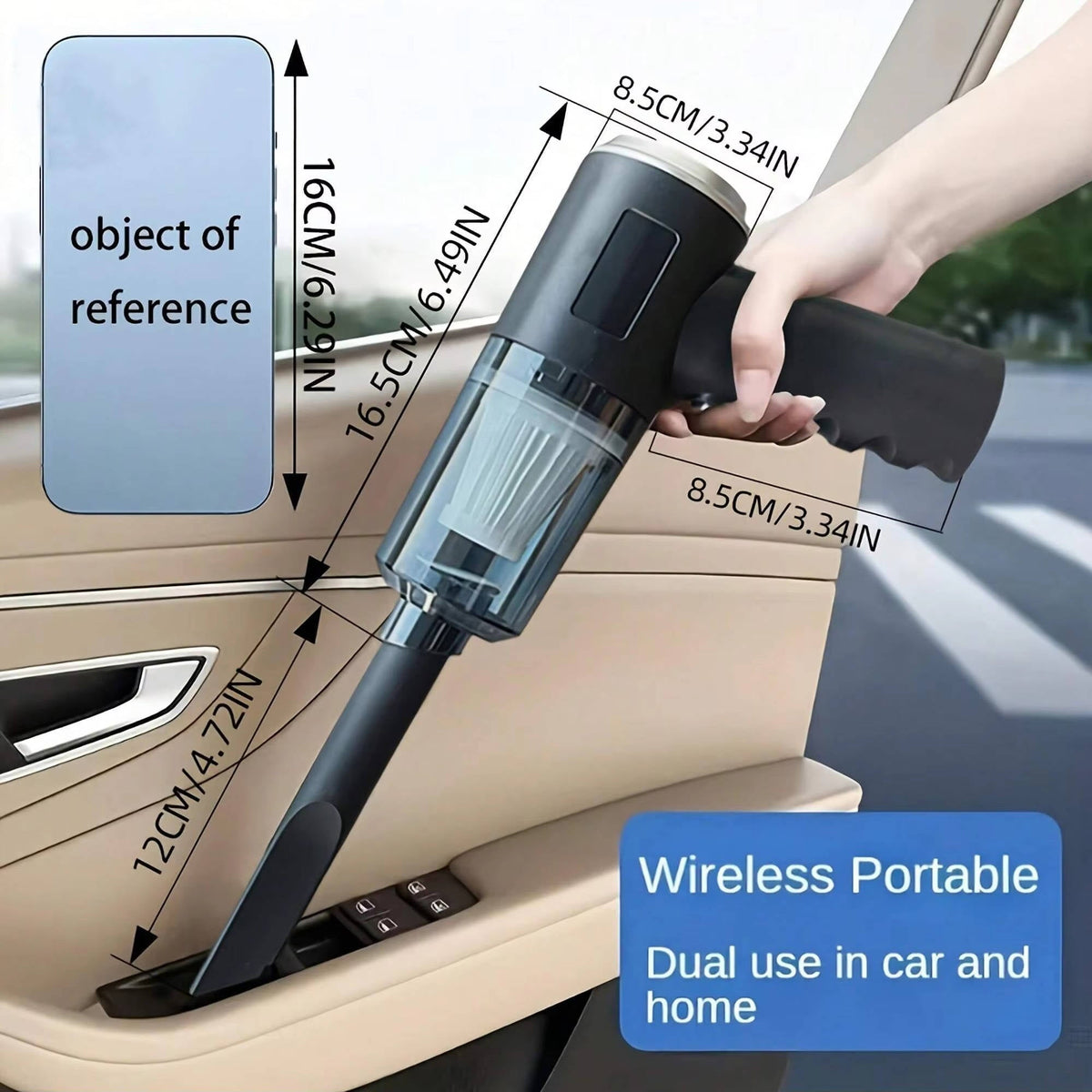 Portable Rechargeable Car Vacuum for Effortless Cleaning