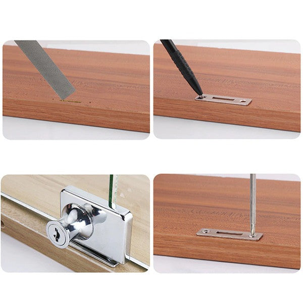 Secure Glass Locking System for Furniture