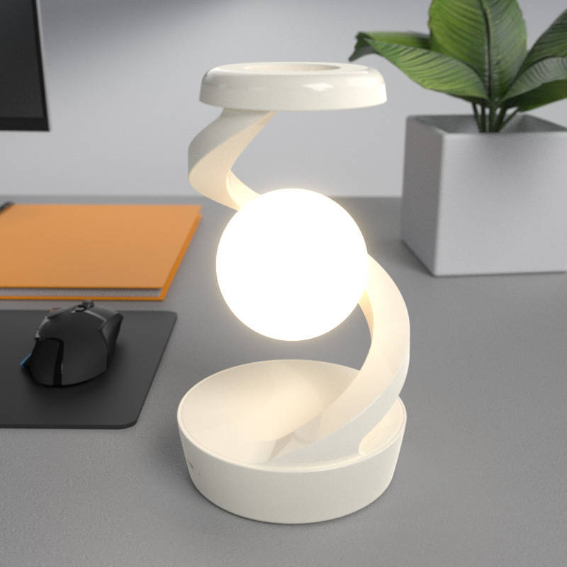 Floating Lunar Lamp with Gesture Control & Charging Base