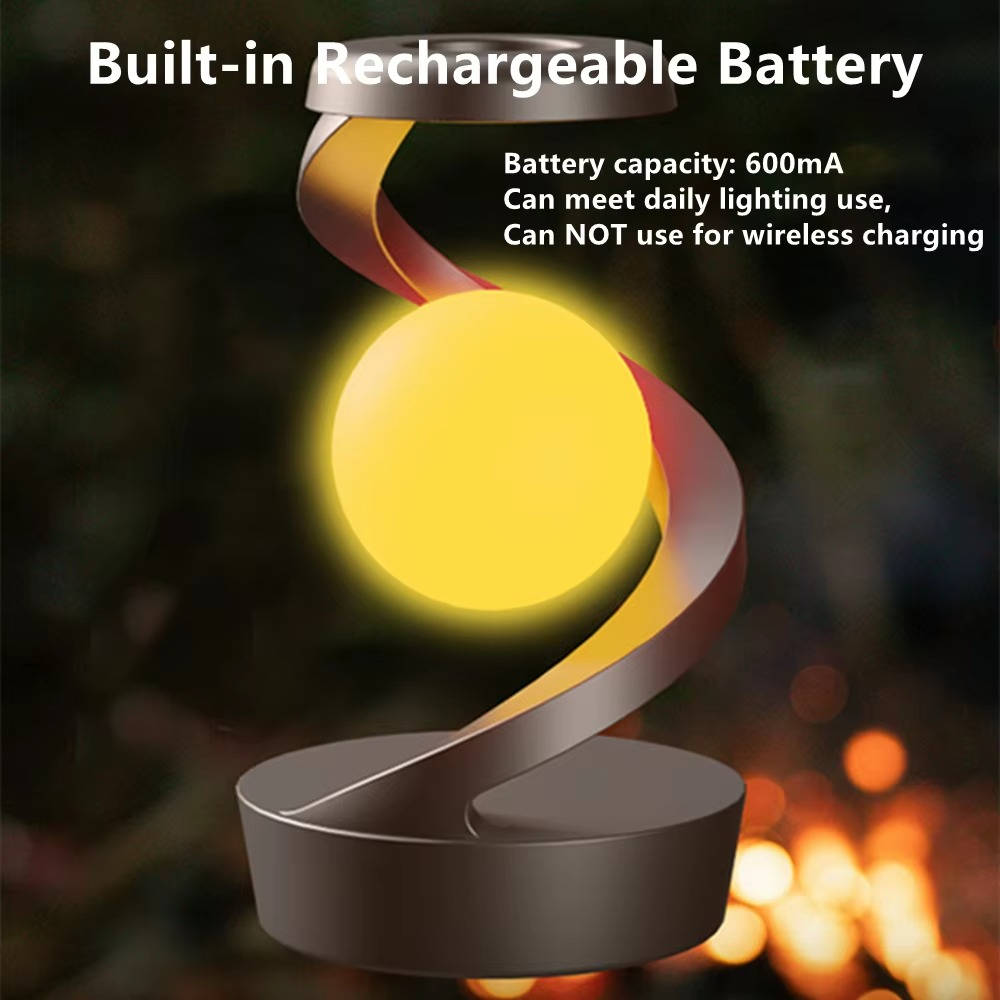Floating Lunar Lamp with Gesture Control & Charging Base