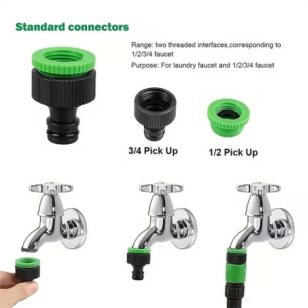 Versatile Expandable Garden Hose with Adjustable Nozzle
