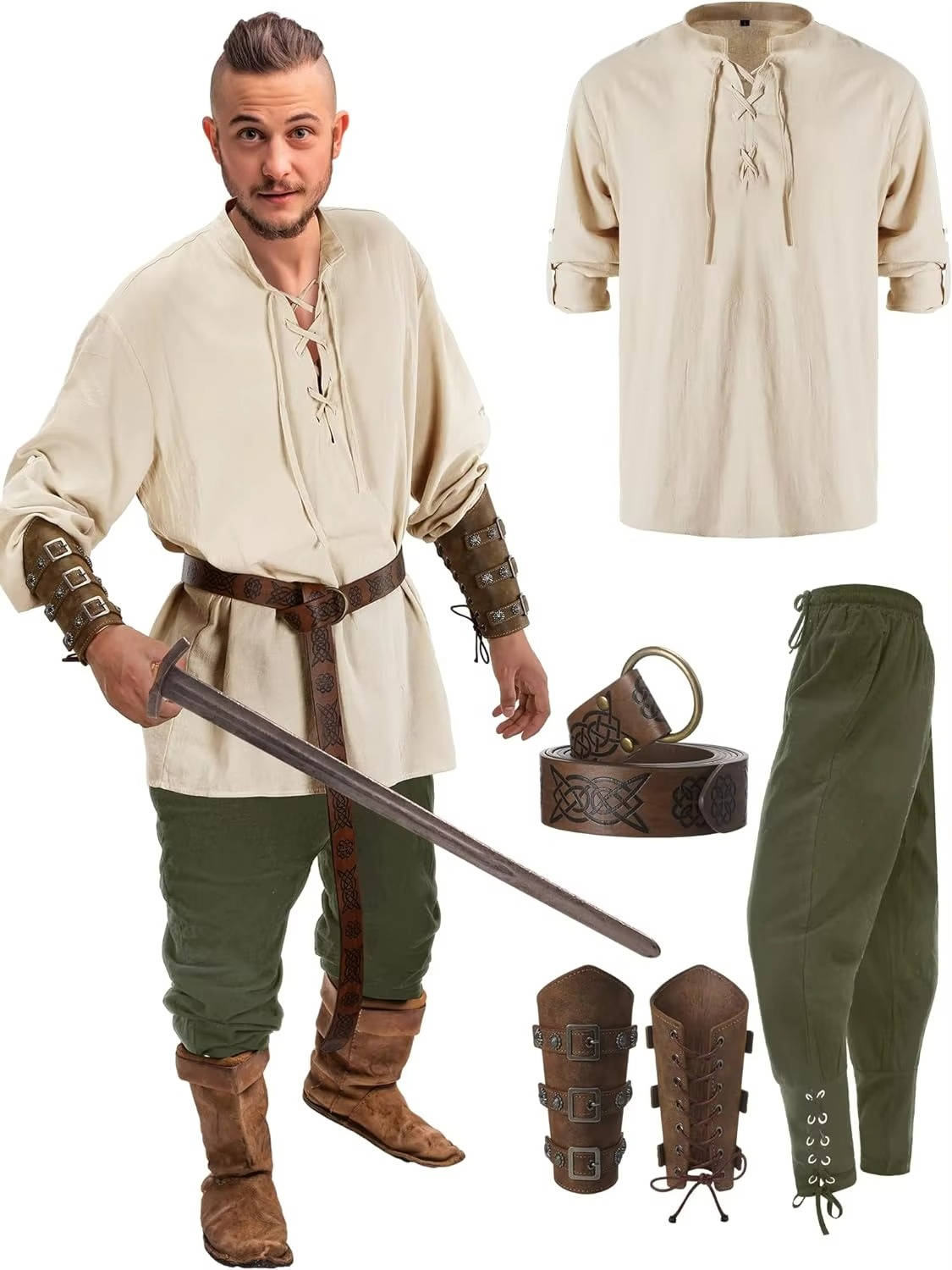 Men's 4-Piece Legendary Costume Set for Themed Events