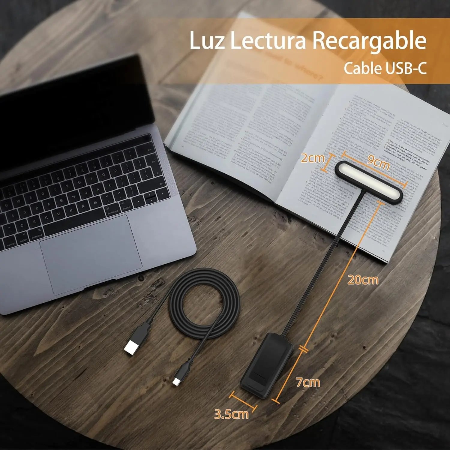Versatile LED Reading Light with Adjustable Brightness